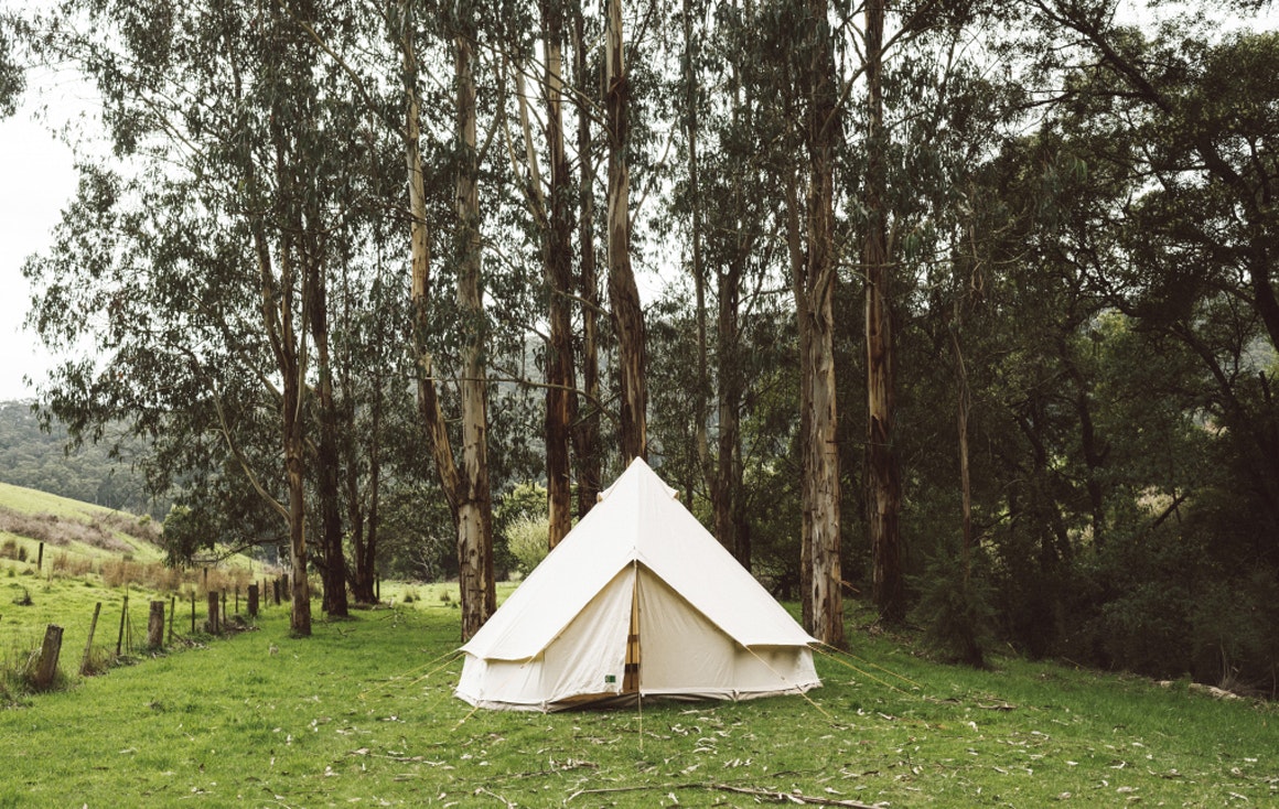 Tent nailing at camp